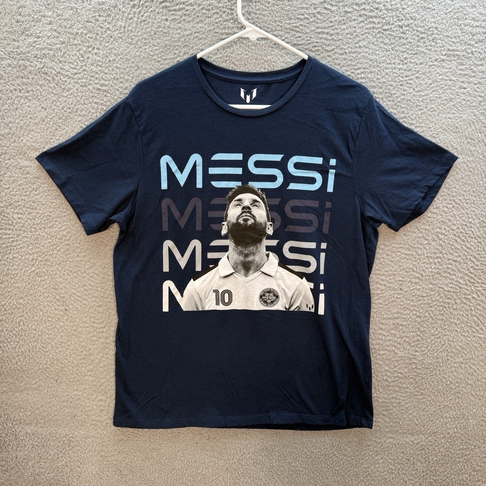 Lionel Messi Shirt Adult Large Blue Messi Collection Soccer Football Mens L